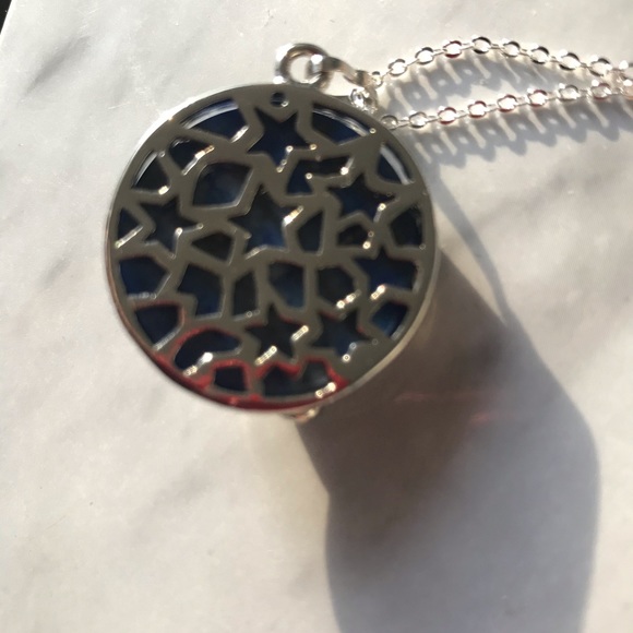 Gemstone necklace white gold with 925 Silver chain - Picture 6 of 9